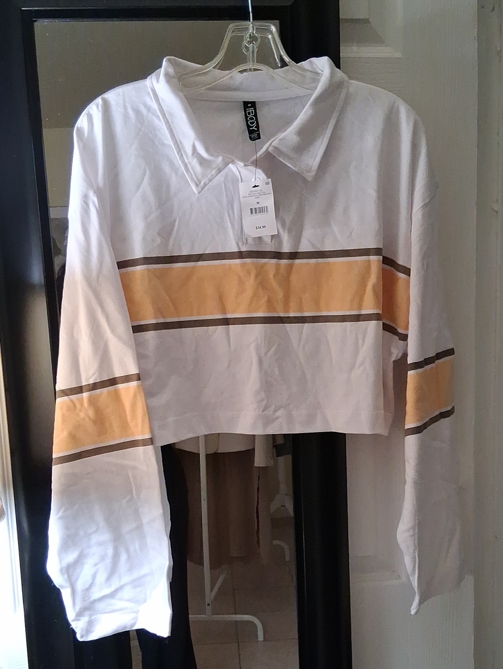 Cotton On White Crew Neck Tee with Black Brand Tag